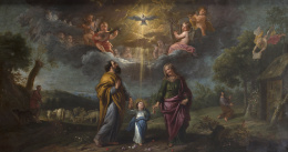 1145.  ERASMUS QUELLINUS (1607-1678)La Virgen niña con San Joaquín y Santa Ana..