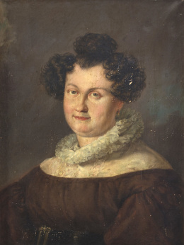 1218.  ATRIBUÍDO A BERNARDO LÓPEZ PICQUER (1749-1874)Retrato de la Reina Gobernadora María Cristina de Borbón.