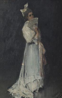 1254.  JOSÉ MONGRELL TORRENT  (Valencia 1870 - Barcelona 1937)Dama