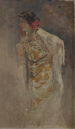 1255.  EMILIO SALA FRANCÉS (Alcoy, Alicante, 1850-Madrid, 1910)Muj