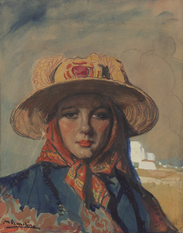 1272.  MANUEL BENEDITO Y VIVES (Valencia, 1875-Madrid, 1963)Mujer 