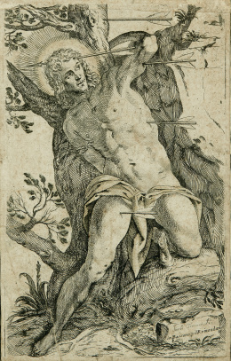 808.  ESCUELA ITALIANA, SIGLO XVIISan Sebastián..