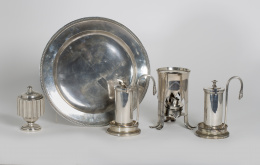 623.  Caja con tapa de plata en su color, con marcas, Madrid Villa y Corte.Real fábrica de Platería, Martínez, 1843..