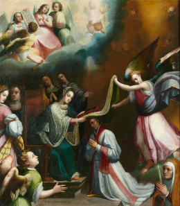 221.  SANTIAGO MORÁN (c. 1571-1626)Imposición de la casulla a San Ildefonso..