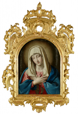 965.  SEGUIDOR DE GIOVANNI SALVI “IL SASSOFERRATO (Escuela italiana, S. XVII)Virgen en oración..