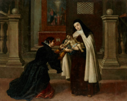 373.  CRISTOBAL GARCÍA SALMERÓN (1603- 1666)Santa Teresa resucita a su sobrino Gonzalo de Ovalle..