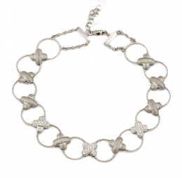 331.  Collar chocker con aspas de brillantes y aspas de oro mate entre aros de cordoncillo rígido de oro 