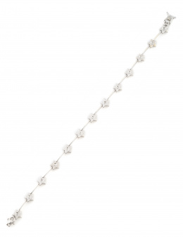 264.  Pulsera de estrellas con brillantes centrales articuladas a barras