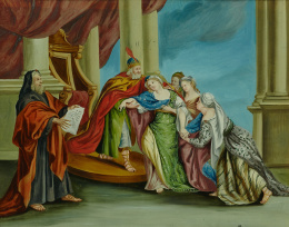 248.  ESCUELA CENTROEUROPEA SIGLO XVIIIEsther se desmaya ante Asuero.