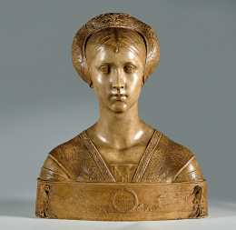 500.  Busto neorenacentista.Adolfo Apolloni (Roma, 1855-1923)..