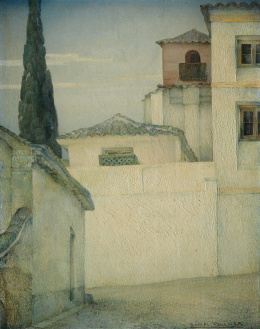 289.  RAFAEL PELLICER (Madrid, 1906 - 1963)“La casa de las monjas”.