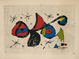 843.  JOAN MIRÓ (Barcelona, 1893 - Palma de Mallorca, 1983)“Homenaje a Joan Miró”, 1978.