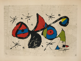843.  JOAN MIRÓ (Barcelona, 1893 - Palma de Mallorca, 1983)“Homenaje a Joan Miró”, 1978.