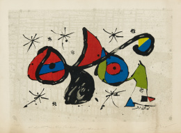873.  JOAN MIRÓ (Barcelona, 1893 - Palma de Mallorca, 1983)“Homenaje a Joan Miró”, 1978.