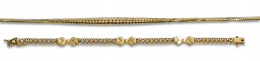 786.  Lote de pulsera y collar en oro de 18K.