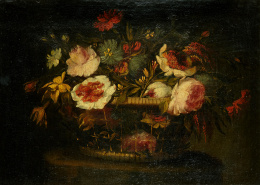 337.  A LA MANERA DE ARELLANO, H. 1900Cesta de flores.