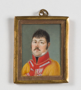 164.  ESCUELA ESPAÑOLA, SIGLO XIXRetrato de teniente coronel dragones.H. 1815-20..