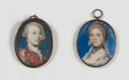 163.  ESCUELA ESPAÑOLA, FF. S. XVIIIPareja de retratos de Carlos IV y Mª Luisa de Parma..