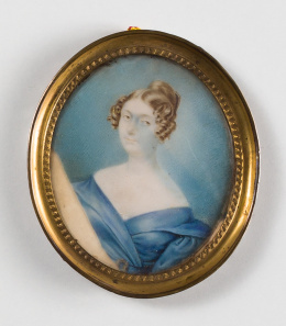 187.  ESCUELA ESPAÑOLA, SIGLO XIXRetrato de Angela Gayaso de los Cobos y Téllez Girón (Santiago de Compostela,1815- Madrid, 1857) casada con José Mesía del Barco y Pando (1819- 1868), el III duque de Tamames..