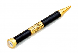 788.  Bolígrafo con reloj y calendario perpetuo CARTIER en su estuche original. Firmado y numerado 1439/2000. Serie limitada.