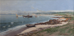 769.  JUAN MARTÍNEZ ABADES  (Gijón, 1862-Madrid, 1920)Marina