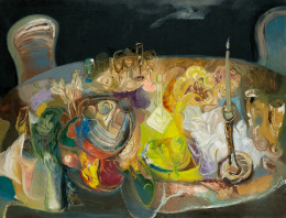 883.  JAVIER CLAVO (Madrid, 1918 - 1994)“Bodegón de la vela”.