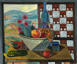 856.  RAFAEL ZABALETA (Quesada, 1907-1960)Bodegón de la ventana, 1954.
