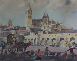 562.  ESCUELA ESPAÑOLA S.XXVista de Salamanca