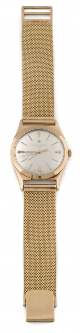 689.  Reloj de pulsera VACHERON CONSTANTIN años 50. Extraplano. Con estuche original.