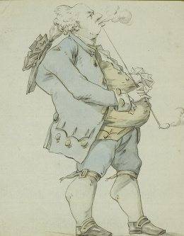 916.  ESCUELA ALEMANA, SIGLO XVIII“El barón de la buena pipa”..