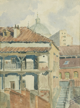 414.  GARCÍA OCHOAVista de casas, 1945.