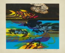 998.  ALEJANDRO OBREGÓN (Barcelona, 1920 - Cartagena de Indias, 1992)“Caribea”, 1982.