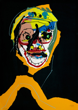 1000.  ANTONIO SAURA (Huesca, 1930 - Cuenca, 1998)“Aphorismen (plancha 5)”, 1973.