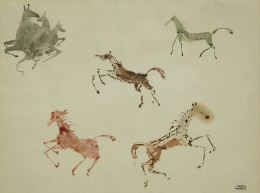 435.  ANDRÉ DERAIN (Chatou, 1880 - Garches, 1954)“Horses”.