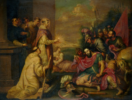 967.  ESCUELA FLAMENCA, SIGLO XVIISan Bernardo convierte al Duque de Aquitania..