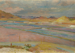 427.  JUAN BONAFÉ (Lima, 1901 - Las Palmas de Gran Canaria, 1969)“Salinas de Mazarrón”.