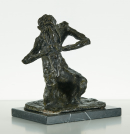 1054.  PABLO SERRANO (Crivillén, Teruel, 1908 - Madrid, 1985) “Saturno (Goya)”, 1974.