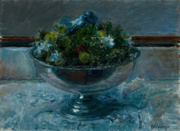 407.  GABINO REY SANTIAGO (Marín, Pontevedra, 1928 - Barcelona, 2006)“Jarrón de flores”.