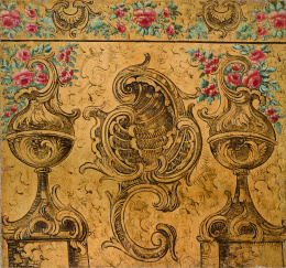 994.  Dos paneles decorativos pintados al óleo, S. XIX.