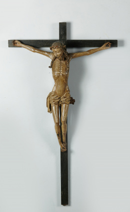 1091.  Escuela española, S. XV-XVI“Cristo”Madera tallada y policromada.