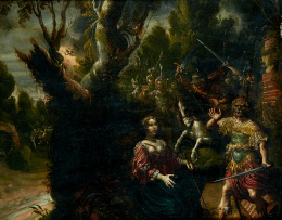 233.  ESCUELA ITALIANA, SIGLO XVIIICirce convierte en animales a los hombres de Ulises..