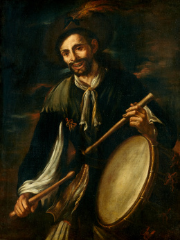 822.  ESCUELA LOMBARDA, H. 1700Tamborilero..