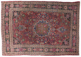 1074.  Alfombra persa antigua Tabriz KOY, S. XIX.