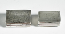 905.  Caja de plata, decoración vegetal en la tapa.Taller Granadino S. XVIII.