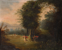 816.  ESCUELA ITALIANA, PP. SIGLO XIXApolo y Dafne..