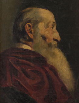 913.  ATRIBUIDO A EDUARDO ROSALES GALLINA (Madrid, 1836-1873).Ret