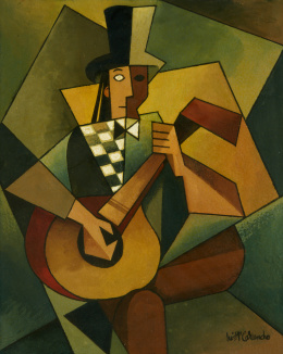 826.  LUIS CARUNCHO (A Coruña, 1929 - Madrid, 2016)“Músico con chistera”, 1959.