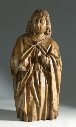 985.  “Caballero” En madera de roble talladoTaller Alemán o Flamenco  S.XV .