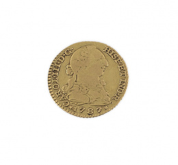 792.  Moneda de 1 escudo de Carlos III. Madrid 1787 en oro