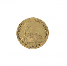 794.  Moneda de 2 escudos de Carlos IV. Madrid 1797 en oro